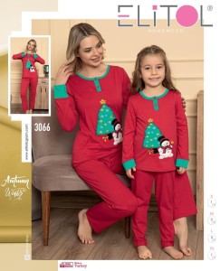 PIŻAMA DAMSKA DŁUGI RĘKAW DŁUGIE SPODNIE BAWEŁNA S-XL 3066