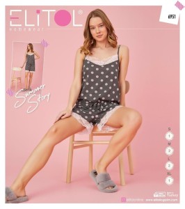 PIŻAMA KOMBINEZON DAMSKI NA RAMIĄCZKA S-XL 6951