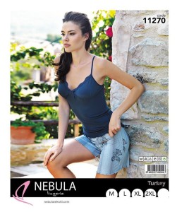 PIŻAMA DAMSKA WĄSKIE RAMIĄCZKA Z SZORTAMI WISKOZA M-XXL 11270