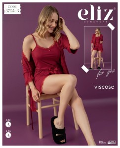 KOMPLET DAMSKI PIŻAMA Z SZORTAMI I SZLAFROKIEM S/M-L/XL 3704-5 3704-4 3704-3 3704-2