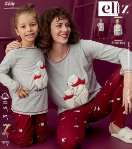 PIŻAMA DZIECIĘCA DŁUGI RĘKAW DŁUGIE SPODNIE 4-12 LAT 1101-82-C