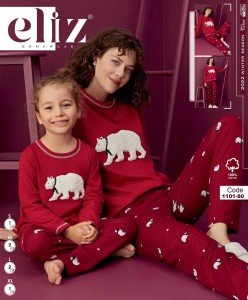 PIŻAMA DAMSKA DŁUGI RĘKAW DŁUGIE SPODNIE BAWEŁNA S-XL 1101-80