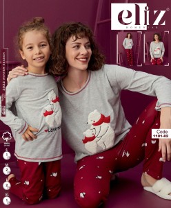 PIŻAMA DAMSKA DŁUGI RĘKAW DŁUGIE SPODNIE BAWEŁNA S-XL 1101-82