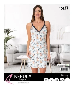 KOSZULA NOCNA NA WĄSKIM RAMIĄCZKU M-XXL 10249