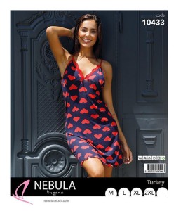KOSZULA NOCNA NA WĄSKIM RAMIĄCZKU M-XXL 10433