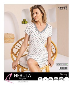 KOSZULA NOCNA NA KRÓTKI RĘKAW WISKOZA M-3XL 12775