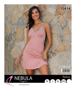 KOSZULA NOCNA NA WĄSKIM RAMIĄCZKU  M-XXL 10414