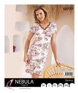 KOSZULA NOCNA KRÓTKI RĘKAW WISKOZA M-3XL 12777