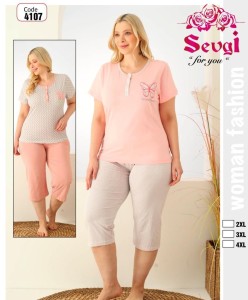 Piżamka damska bawełniana