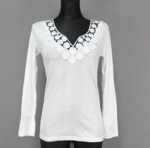 PODKOSZULKA DAMSKA NA  DŁUGI RĘKAW Z KORONKĄ 432