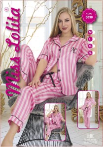 Satynowa piżama damska