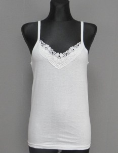 PODKOSZULKA NA RAMIĄCZKACH KORONKA 459 BIAŁA