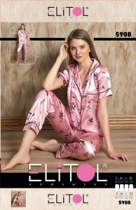 Piżama damska satynowa