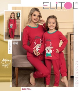 PIŻAMA DZIECIĘCA DŁUGI RĘKAW DŁUGIE SPODNIE4-13 LAT 4068