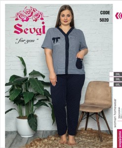 Piżama damska SEVGI BIG SIZE 2XL-4XL