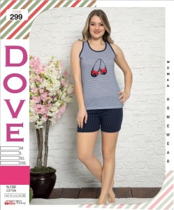 PIŻAMA DAMSKASZEROKIE RAMIĄCZKA Z SZORTAMI 3XL-5XL 299 