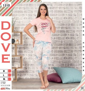 PIŻAMA DAMSKA KRÓTKI REKAW 3/4 SPODNIE ONE SIZE 1310