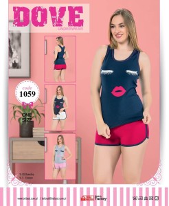 KOMPLET Z SZORTAMI ONE SIZE 1059