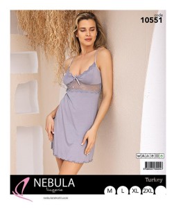 KOSZULA NOCNA Z KORONKĄ NA WĄSKIM RAMIĄCZKU S-XXL 