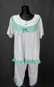 PIŻAMA DAMSKA BAWEŁNA KRÓTKI RĘKAW 3/4 SPODNIE 162