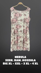 Koszula nocna na szerokie ramiączka XL-4XL