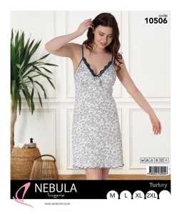 KOSZULA NOCNA NA WĄSKIM RAMIĄCZKU Z WISKOZY M-XXL 10506