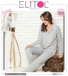 PIŻAMA DAMSKA ROZPINANA S-XL 1510 