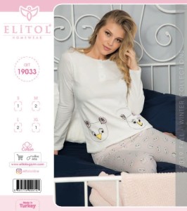 PIŻAMA DAMSKA DŁUGI RĘKAW DŁUGIE SPODNIE BAWEŁNA S-XL 19033