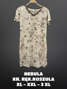 KOSZULA NOCNA KRÓTKI RĘKAW WISKOZA XL-3XL 12711