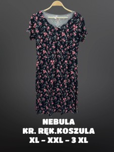 KOSZULA NOCNA KRÓTKI RĘKAW WISKOZA XL-3XL 12693