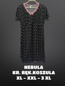 KOSZULA NOCNA KRÓTKI RĘKAW WISKOZA XL-3XL 12683