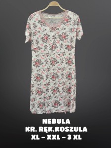 KOSZULA NOCNA KRÓTKI RĘKAW WISKOZA XL-3XL 12771