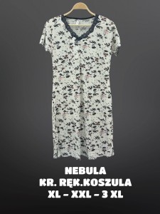 KOSZULA NOCNA KRÓTKI RĘKAW WISKOZA XL-3XL 12805