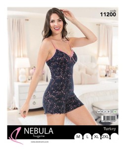 PIŻAMA DAMSKA WĄSKIE RAMIĄCZKA Z SZORTAMI WISKOZA M-2XL 