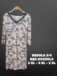 KOSZULA NOCNA 3/4 RĘKAW WISKOZA 3XL-5XL 12912 BIG