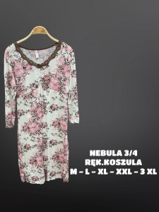 KOSZULA NOCNA 3/4 RĘKAW M-3XL 12920