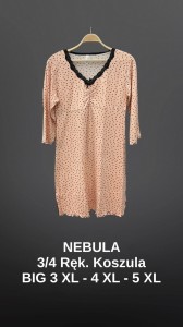 KOSZULA NOCNA 3/4 RĘKAW WISKOZA 3XL-5XL 12911 BIG (1)