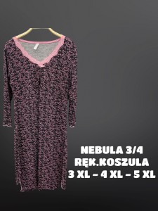 KOSZULA NOCNA 3/4 RĘKAW WISKOZA 3XL-5XL 12911 BIG 