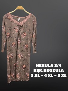 KOSZULA NOCNA 3/4 RĘKAW WISKOZA 3XL-5XL 12920-1 BIG 