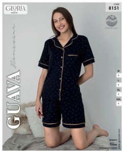 Piżama damska krótki rękaw + szorty Guava