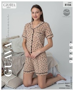 Piżama damska krótki rękaw + szorty Guava 