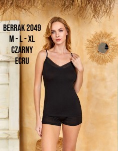 PODKOSZULKA DAMSKA WĄSKIE RAMIĄCZKA Z OZDOBNĄ SIATECZKĄ M-XL 2049