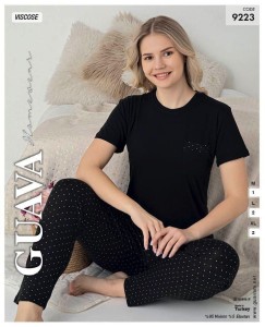 Piżama damska krótki rękaw + długie spodnie Guava VISKOZA