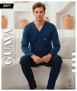 Piżama męska GUAVA rozpinana M-2XL