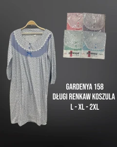 KOSZULA NOCNA DŁUGI RĘKAW KWIATY  L-XL-2XL  158