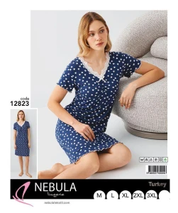 Koszula damska krótki rękaw M-3XL  12823