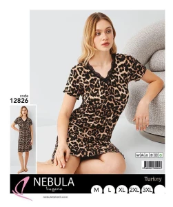 Koszula damska krótki rękaw M-3XL  12826