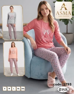 Piżama damska ocieplana S-2XL 1793